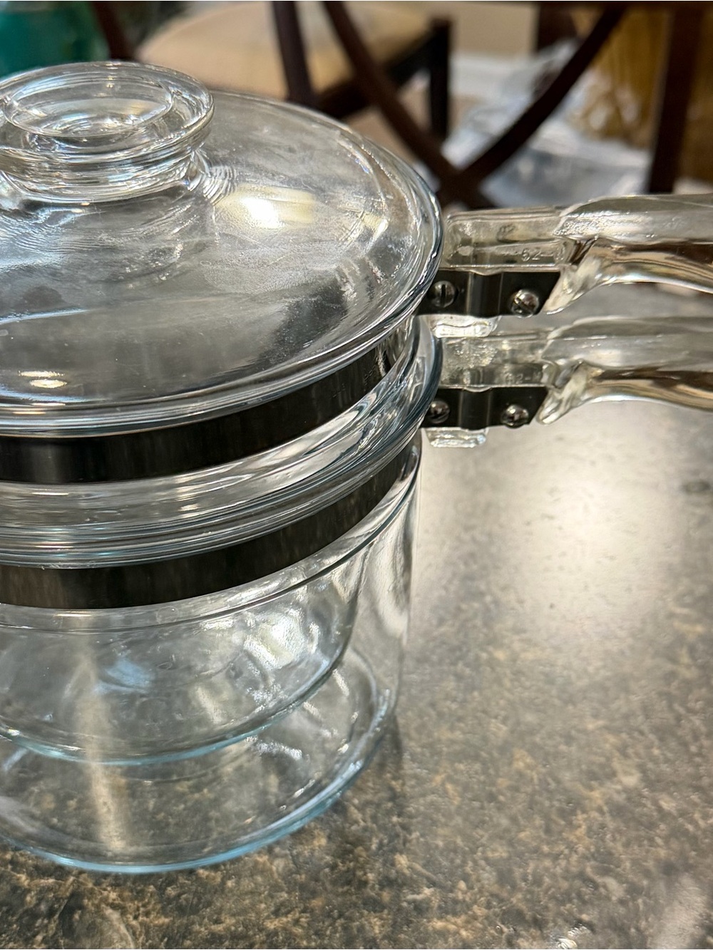Vintage Pyrex Flameware Double Boiler 1.5 quart